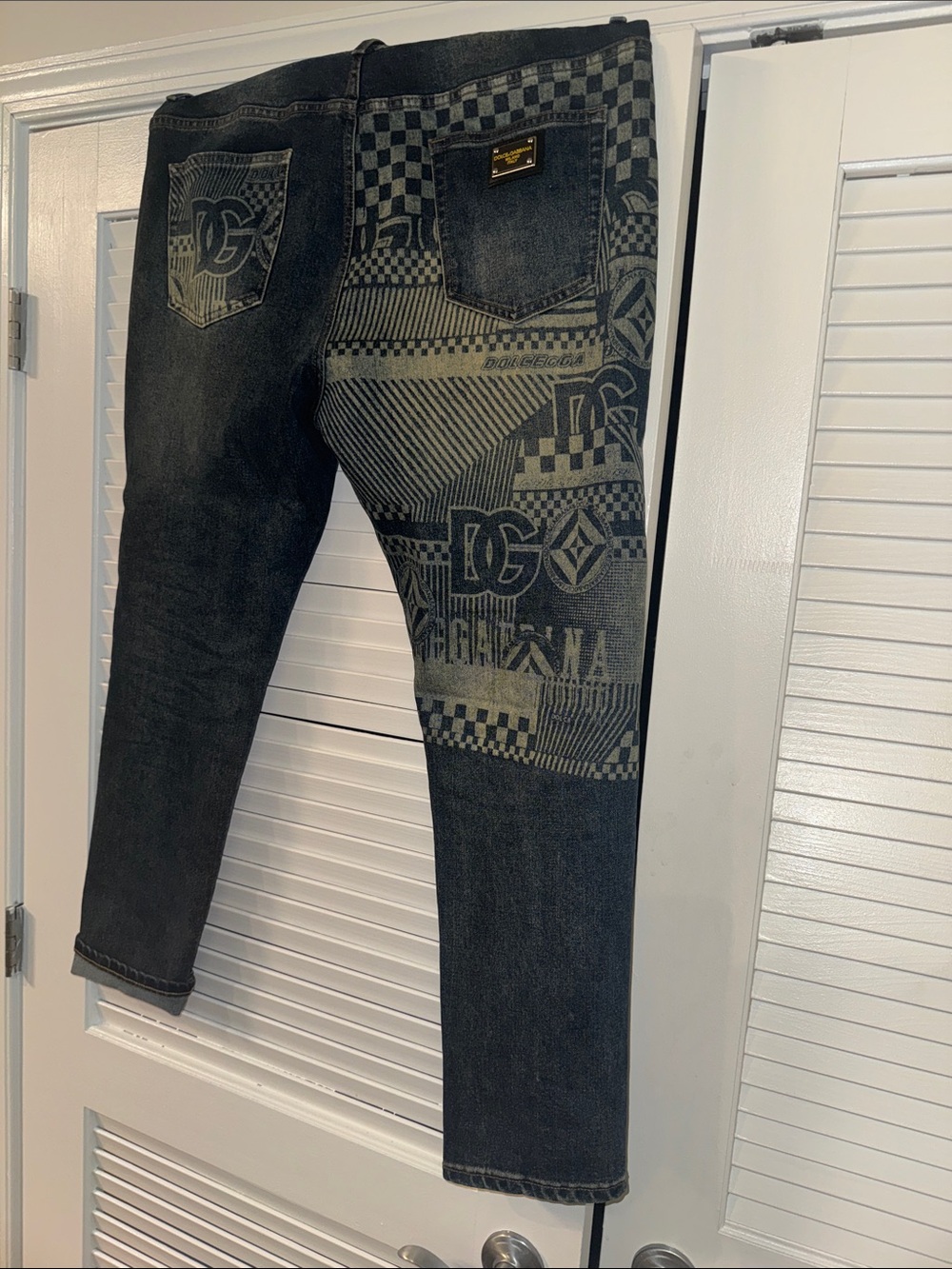 Dolce & Gabbana Men's Washed Black Slim-Straight Jeans